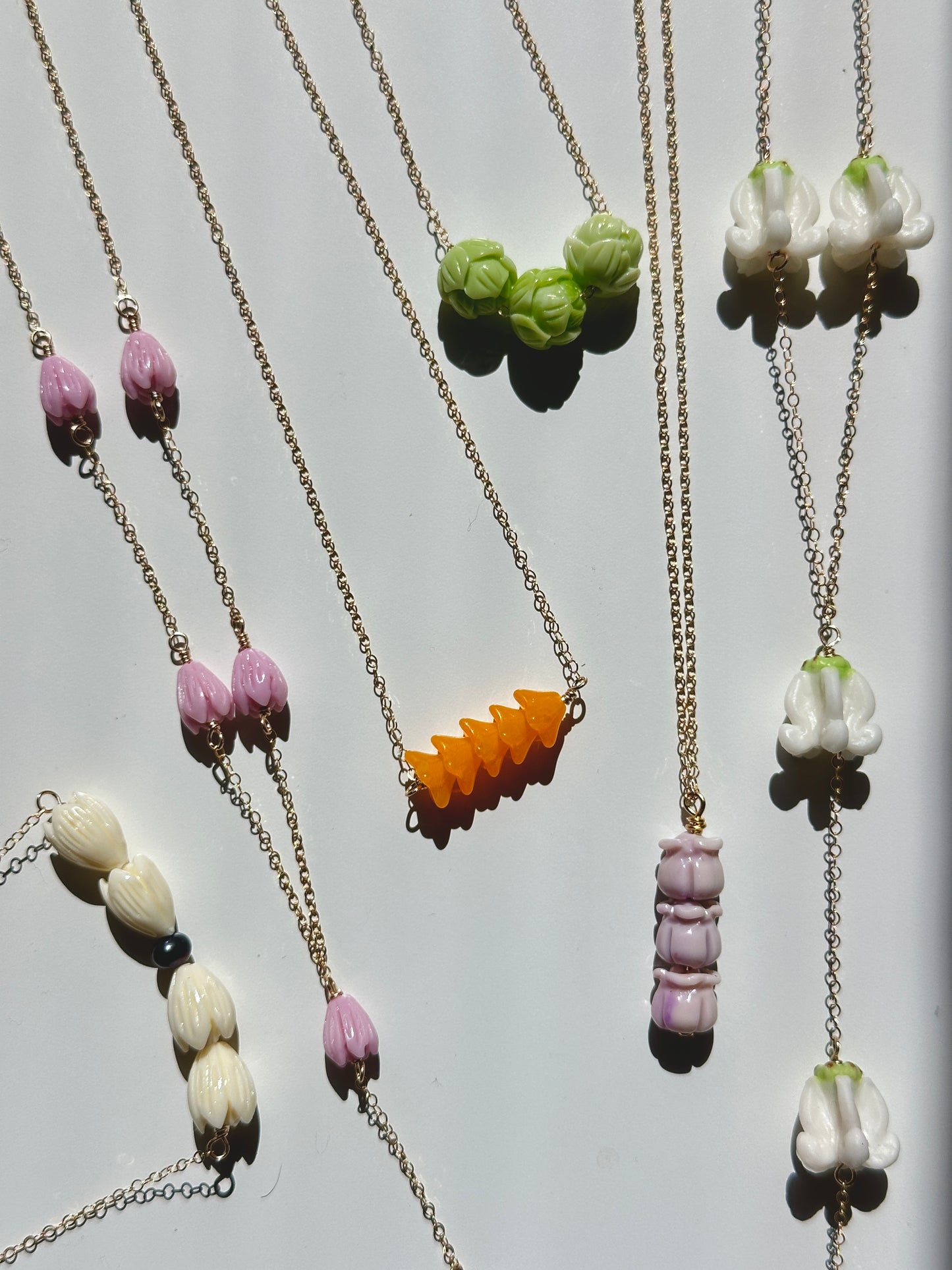 Lilac pīkake chain