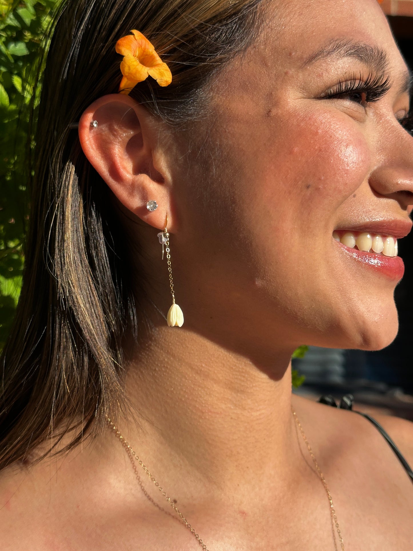 Pīkake drop earrings